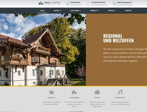 Webseite Gaun